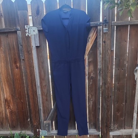 Babaton Pants - Aritzia Babaton Navy Jumpsuit, Pre-loved in Good Condition,  Sz. XXS